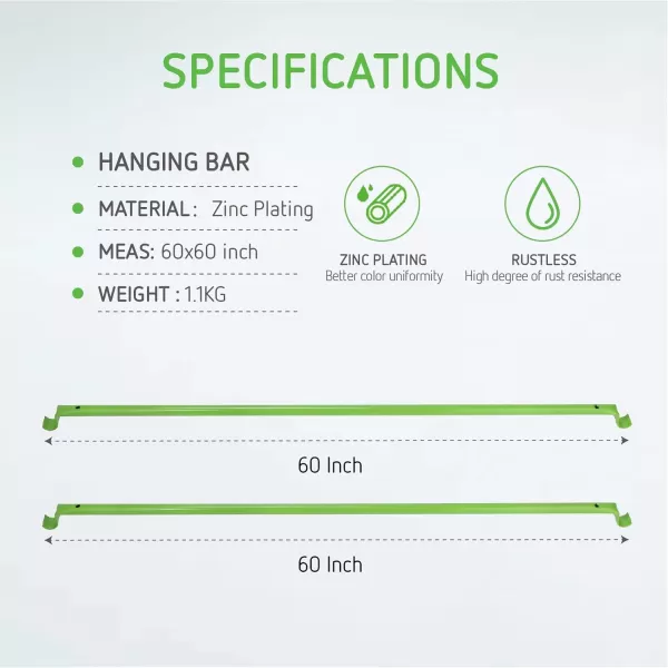VIVOSUN Grow Tent Support Pole, Hanging Bar for 4 by 4 Tent