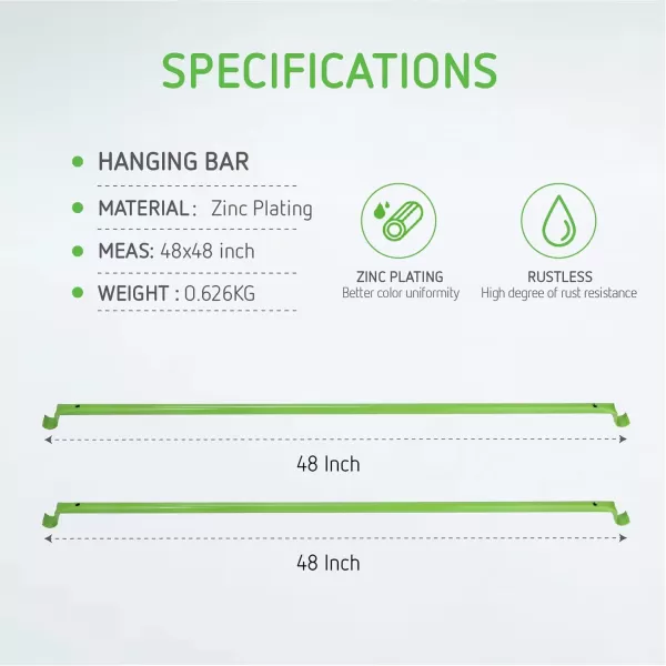VIVOSUN Grow Tent Support Pole, Hanging Bar for 4 by 4 Tent