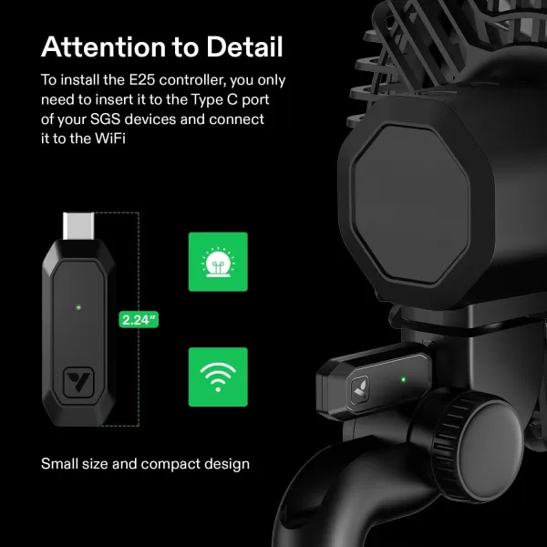 VIVOSUN GrowHub Controller E25, Supports Smart Grow System Devices, Easy to Install &amp; Use, WiFi App Controllable, Expansion Port for E42/E42A, for Grow Tent Cooling Ventilation Lighting