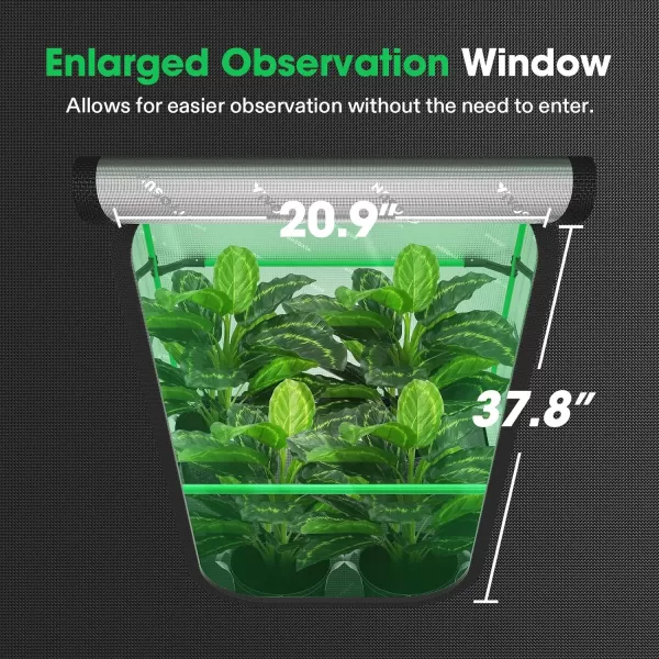 VIVOSUN P276 32"×32"×63" PRO Grow Tent, with Thick 1 inch Poles, Strengthened High Reflective Mylar Oxford Fabric &amp; Extra Hanging Bars for Hydroponics Indoor Plant for AeroLight A150, No High CFM Kit
