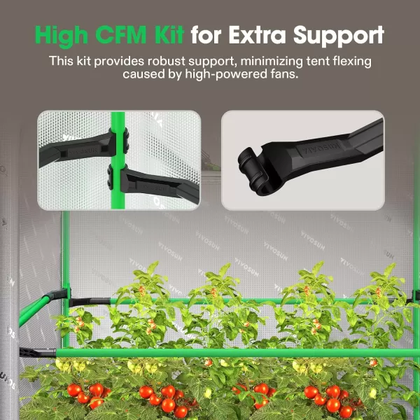 VIVOSUN P276 32"×32"×63" PRO Grow Tent, with Thick 1 inch Poles, Strengthened High Reflective Mylar Oxford Fabric &amp; Extra Hanging Bars for Hydroponics Indoor Plant for AeroLight A150, No High CFM Kit