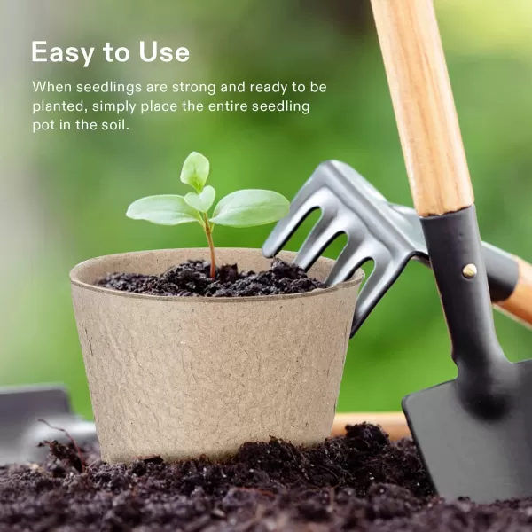 VIVOSUN Peat Pots, 30 Packs 3.15-Inch Seed Starting Pots with Drainage Holes, Round Nursery Pot, 20 Plant Labels for Flowers, Plants, Vegetables, 30Pcs