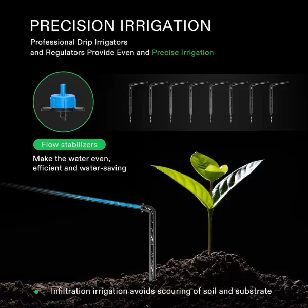 VIVOSUN Professional Automatic Drip Irrigation Kits, 15W Output, All in One Professional Grow Kit- Includes Pump, Timer and Regulator, 8 Pots Garden Plant Watering System, Plant Waterer Indoor Outdoor