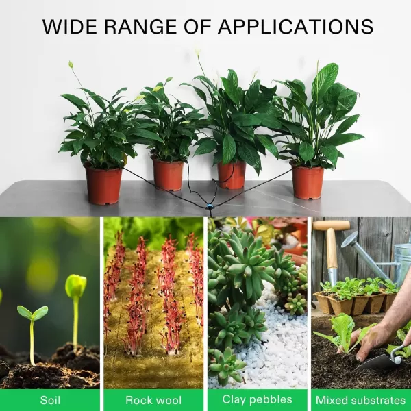 VIVOSUN Professional Automatic Drip Irrigation Kits, 15W Output, All in One Professional Grow Kit- Includes Pump, Timer and Regulator, 8 Pots Garden Plant Watering System, Plant Waterer Indoor Outdoor