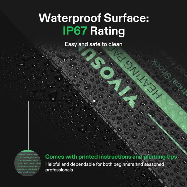 VIVOSUN Reptile Heating Pad 8x18 Inch with Thermostat Combo Under Tank Terrarium Heating Mat Waterproof for Turtles, Lizards, Frogs, and Other Reptiles