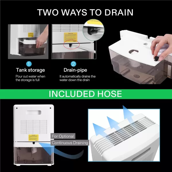 VIVOSUN Small Space Mini Dehumidifier for Grow Tent Closets Bathroom and Basement