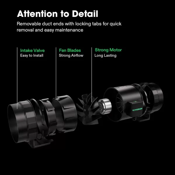 VIVOSUN Smart Air Filtration PRO S4 Kit 4", AeroZesh S4 Inline Duct Fan w/GrowHub E42A Temp. Humidity WiFi-Controller, Carbon Filter &amp; Ducting, Cooling &amp; Ventilation System for Grow Tent, Hydroponics