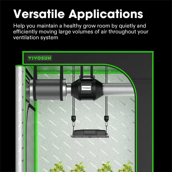 VIVOSUN Ventilation Kit 6 Inch 390 CFM Inline Duct Fan with 6" x 16"Carbon Filter Odor Control System with Australia Virgin Charcoal for Grow Tent Ventilation