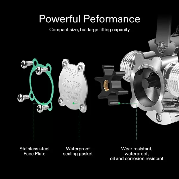 VIVOSUN Water Transfer Pump, 1/10HP 330 GPH 115V Auto Portable Utility Pump with Water Hose Kit for Removing Water From Garden, Hot Tub, Rain Barrel, Pool, Ponds, Aquariums, and More