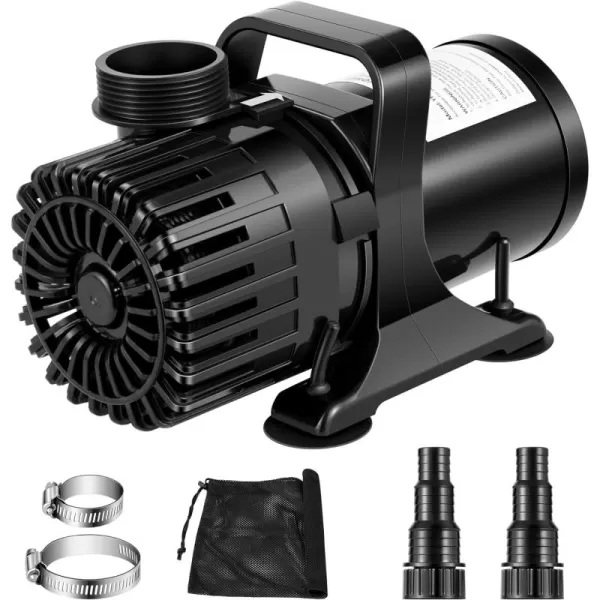 VIVOSUN 1982 GPH Submersible Water Pump, 110W Pond Pump, Ultra Quiet Aquarium Pump with 14.8FT Lift Height for Pond, Waterfall, Fish Tank, Statuary, Hydroponic