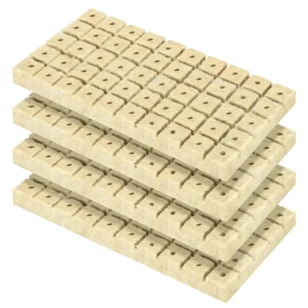 VIVOSUN 1" Rockwool Cubes, 200 Plugs Stonewool Starter Grow Cubes for Cuttings, Cloning, Plant Propagation, Seed Starting, Hydroponic Grow Media for Vigorous Plant Growth, 4 Sheets of 200 Plugs