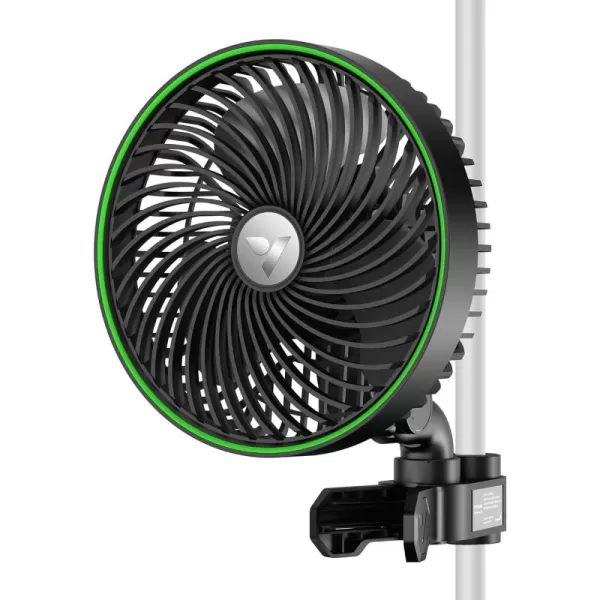 VIVOSUN 2-Pack AeroWave E6 Black, GrowHub Controller E42A &amp; USB-C Splitter Kit, Grow Tent Clip-on Fan 6” with EC Motor, Smart Environmental WiFi-Controller &amp; Compatible 2-in-1 Type C Splitter