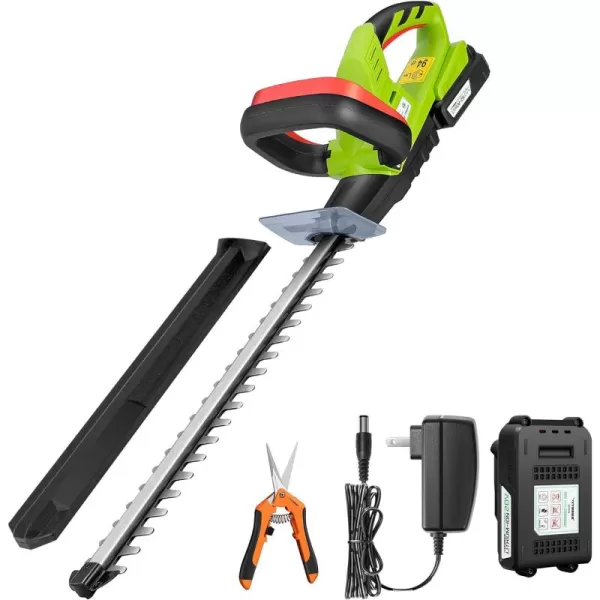 VIVOSUN 20" Cordless Hedge Trimmer, 20V Electric Bush Trimmer, 1400 RPM Shrub Trimmer, Dual-Action Laser Blade, 3/5" Cutting Capacity, Lightweight &amp; Compact, 2Pcs Batteries and Fast Charger Included