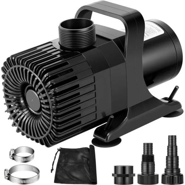 VIVOSUN 2600 GPH Submersible Water Pump with Barrier Bag, Ultra Quiet 200W Pond Pump for Pond, Waterfall, Fish Tank, Statuary, Hydroponic, 20Ft. Lift Height