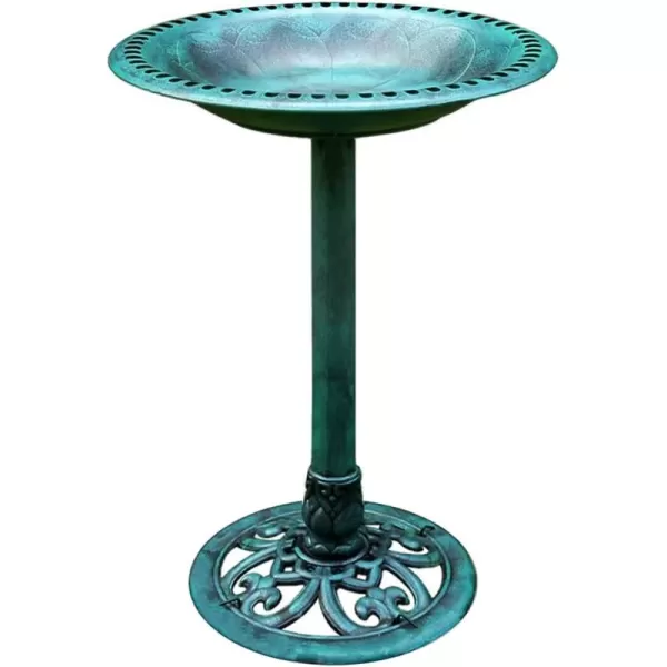 VIVOSUN 28” Solar Bird Bath, Solar Powered Pond Fountain Combo Set for Outdoors, Gardens, Patio, Yard, Deck, Golden