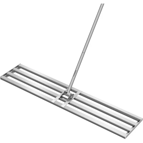 VIVOSUN 30" Lawn Leveling Rake, 30" x 10" x 78" Heavy-Duty Stainless Steel Lawn Leveler with 7FT Adjuatble Long Handle for High Effect, Metal Levelawn for Smooth Soil, Rustproof Rakes for Garden Yard