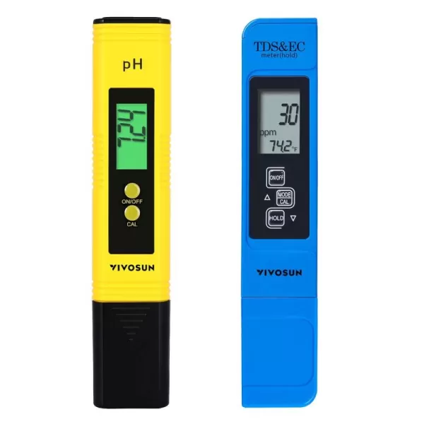 VIVOSUN Digital pH Meter, 0.01pH High Accuracy Pen Type pH Tester for Hydroponics, Household Drinking, Pool and Aquarium, UL Certified