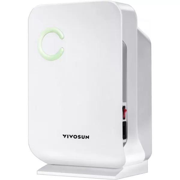 VIVOSUN Electric Mini Dehumidifier, Ultra-Quiet Auto Defrost Dehumidifier with Timer, 2200ML Water Tank and Drain Hose for Basement or Smaller Room