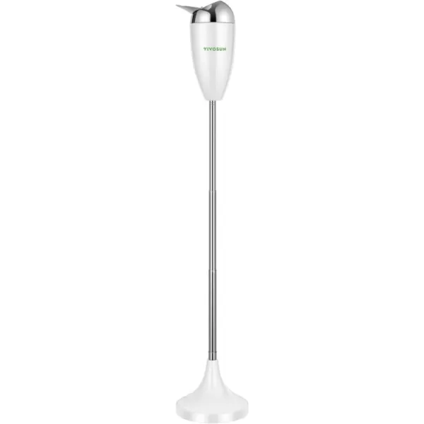 VIVOSUN Floor Standing Ash Tray, Outdoor Ashtray with Stainless Steel Lid, Adjustable Height from 21.5" to 35" for Home, Patio, Chrome