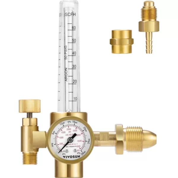VIVOSUN Hydroponics CO2 Regulator Emitter System with Solenoid Valve Flowmeter for Grow Room Grow Tent Garden House Aquarium