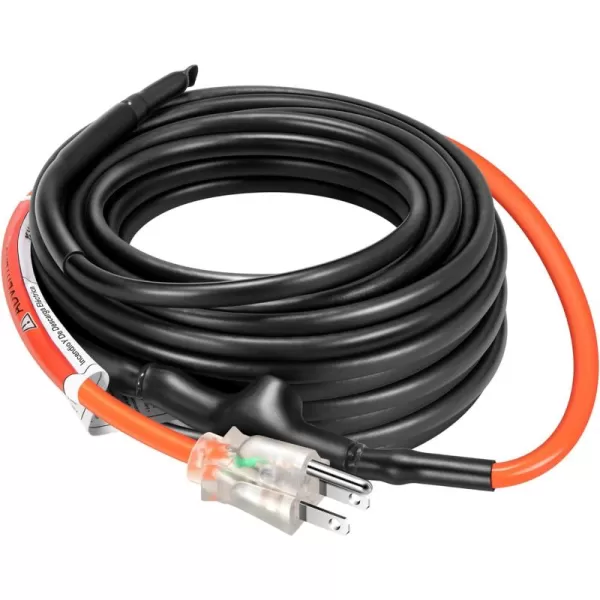 VIVOSUN JHSF Self Regulating Pre-Assembled Pipe Heating Cable 80Ft. 120V, with Built-in Thermostat, Heavy Duty &amp; Easy to Install, For Pipe Freeze Protection, Ice Dam &amp; Plants Frost Protection