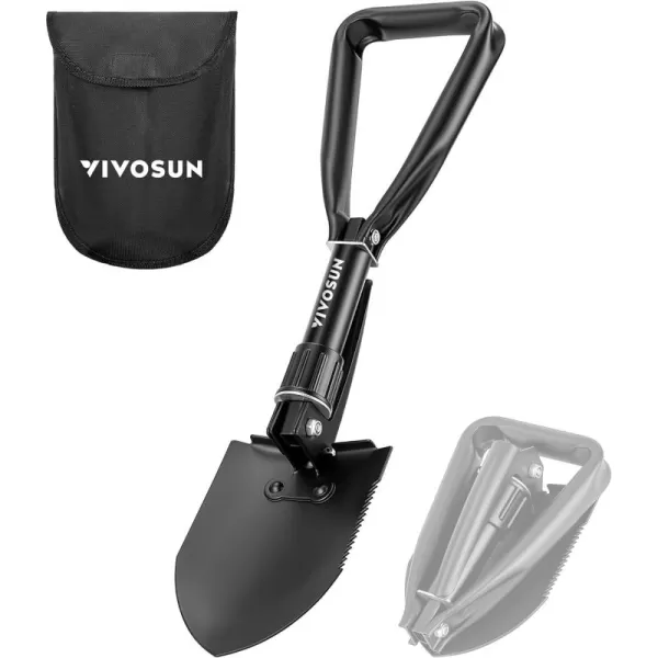 VIVOSUN Military Survival Shovel Folding Camping Tactical Shovel Multitool for Camping, Hiking, Backpacking