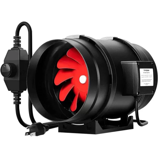 VIVOSUN Ventilation Kit 6 Inch 390 CFM Inline Duct Fan with 6" x 16"Carbon Filter Odor Control System with Australia Virgin Charcoal for Grow Tent Ventilation