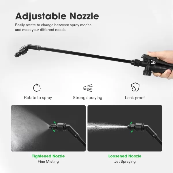 VIVOSUN 2.1Gal/8L Pump Pressure Sprayer, Pressurized Water Spray Bottle with Adjustable Shoulder Strap, Adjustable Nozzle, Safety Valve &amp; Additional Seals, Ideal for Watering, Fertilizing, Cleaning