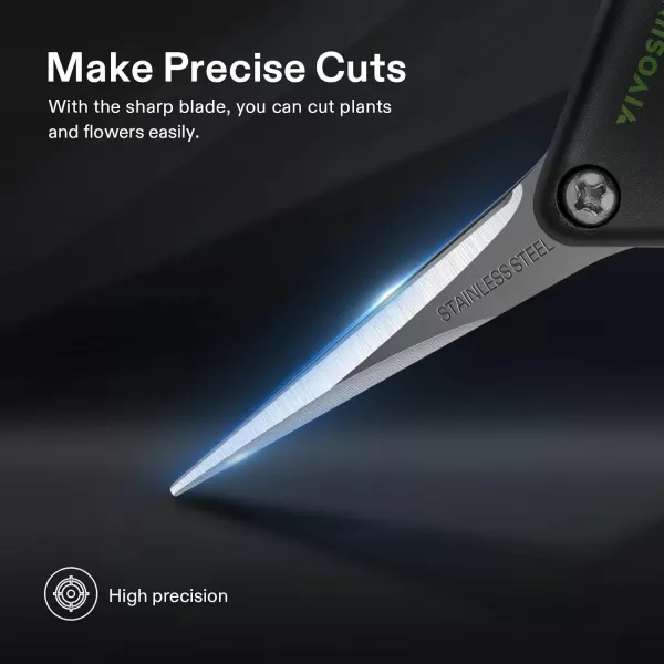 VIVOSUN 3-Pack 6.5 Inch Gardening Scissors Hand Pruner Pruning Shear with Titanium Coated Curved Precision Blades