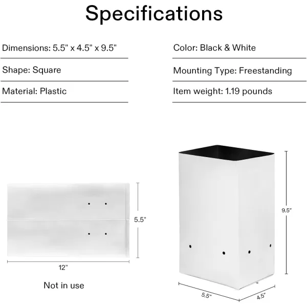 VIVOSUN 50-Pack 5 Gallon Grow Bags for Plants, Black-and-White Thick Plastic Bags for Potting Seedlings, and Rooting
