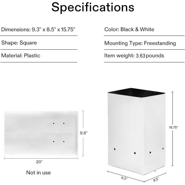VIVOSUN 50-Pack 5 Gallon Grow Bags for Plants, Black-and-White Thick Plastic Bags for Potting Seedlings, and Rooting