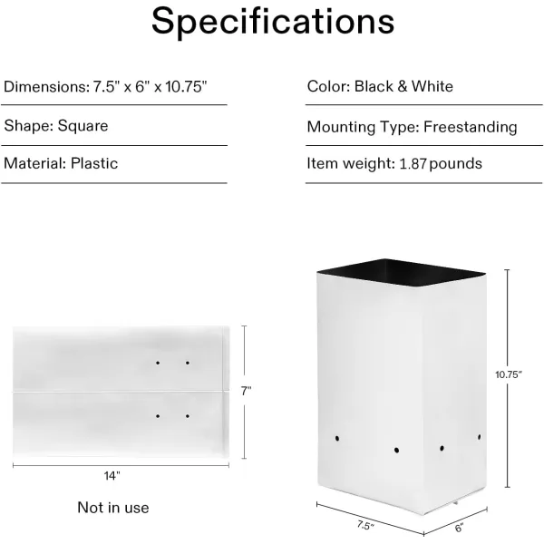 VIVOSUN 50-Pack 5 Gallon Grow Bags for Plants, Black-and-White Thick Plastic Bags for Potting Seedlings, and Rooting