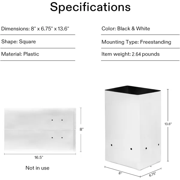VIVOSUN 50-Pack 5 Gallon Grow Bags for Plants, Black-and-White Thick Plastic Bags for Potting Seedlings, and Rooting