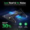 imageVIVOSUN Grow Tent Complete Kit 60quotx32quotx80quot Growing Tent with VS1000 Led Grow Light 4 Inch 203 CFM Inline Fan Carbon Filter and 8ft Ducting Combo