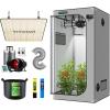 imageVIVOSUN 36quotx36quotx72quot Grow Tent 3x3 FT Advanced Gray Tent VS1000 LED Grow Light 6 Inch 390 CFM Ventilation Kit 5 Gallon Grow Bags with pH and TDS Meter Combo