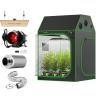 imageVIVOSUN 4x4 Roof Cube Tent VS2000 LED Grow Light 6 Inch 390 CFM Inline Duct Fan 6 Inch 25 Feet Air Aluminum Ducting 6 Inch Air Carbon Filter