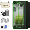 imageVIVOSUN Grow Tent Complete Kit 36quotx36quotx72quot Growing Tent with VS1000 Led Grow Light 4 Inch 203 CFM Inline Fan Carbon Filter and 8ft Ducting Combo