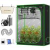imageVIVOSUN Grow Tent Complete Kit 60quotx32quotx80quot Growing Tent with VS1000 Led Grow Light 4 Inch 203 CFM Inline Fan Carbon Filter and 8ft Ducting Combo