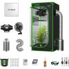 imageVIVOSUN Grow Tent Complete System 2 x 2 ft Grow Tent Kit and AeroWave A6 Grow Tent Clip Fan with VS1000 Led Grow Light 4 Inch 190CFM Inline Fan Carbon Filter and 8ft Ducting Combo 24quot x 24quot x 48