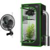 imageVIVOSUN S224 2x2 Grow Tent and AeroWave A6 Grow Tent Clip Fan Kit High Reflective Mylar for Hydroponics Indoor Plant Patented Portable Auto Oscillating Fan 6Black