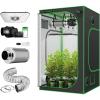 imageVIVOSUN S558 5x5 Grow Tent Smart System with AeroLight A100 100W LED Grow Light AeroZesh S6 6 inch 405 CFM Inline Duct Fan GrowHub E42 WiFiControl 6 Inch Air Carbon Filter and Aluminum Ducting