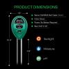 imageVIVOSUN PH Meter Digital PH Tester Pen and Soil Tester 3in1 Plant Moisture Meter Light and PH Tester for Home Garden Lawn Farm Indoor and Outdoor Use