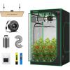 imageVIVOSUN 48 x 48 x 80 Grow Tent VS2000 LED Grow Light 6 Inch 440 CFM Inline Fan Combo pH and TDS Meter Combo HeavyDuty Polyester Plant Trellis Netting 5 x 15ft 1 Pack