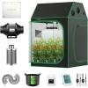 imageVIVOSUN 5x5 Grow Tent 60quotx60quotx72quot Roof Cube Tent VS1000E LED Grow Light 5Pack 5 Gallon Grow Bags 4 Inch 190 CFM Inline Fan HeavyDuty Polyester Plant Trellis Netting