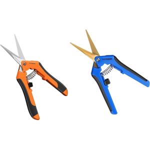 imageVIVOSUN 12Pack 65 Inch Gardening Scissors Hand Pruner Pruning Shear with Titanium Coated Curved Precision Blades