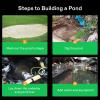 imageVIVOSUN 800GPH Submersible Pump3000LH 24W and 7 x 10 Feet Pond Liner 145 Mil Durable LLDPE Pond Liners for Koi Ponds Aquaculture and Water Gardens Black