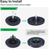 imageVIVOSUN 800GPH Submersible Pump3000LH 24W and Solar Fountain 4W Solar Water Fountain with Upgraded Glass Panel Builtin Battery 7 Nozzles Colored LED Lights