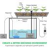 imageVIVOSUN Commercial Air Pump 1427 GPH 55W 90Lmin 12 Outlet for Aquarium and Hydroponic Systems andAir Stone Disc 8 x 8 Inch with Shell and Sucker for Aquarium