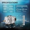imageVIVOSUN Commercial Air Pump 634GPH 25W 40Lmin 6 Outlet for Aquarium and Hydroponic Systems and Air Stone 2PCS 4 x 2 Inch Large Air Stone for Aquarium