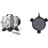 imageVIVOSUN 317GPH Air Pump 15W 6 Outlet 20 LMin for Aquarium and Hydroponic Systems and Air Stone Disc 4 x 4 Inch with Shell and Sucker for Aquarium